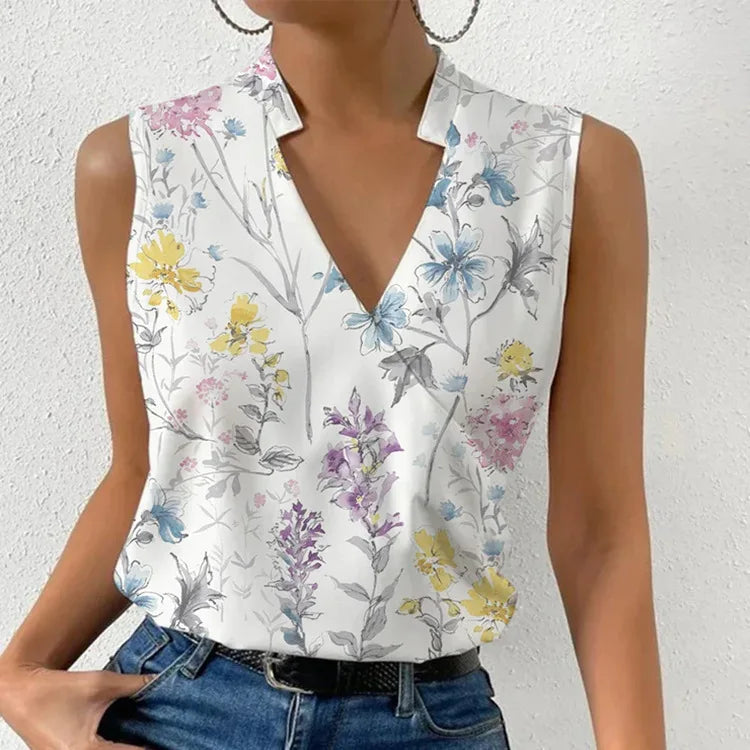 Fashion V-neck-חולצה