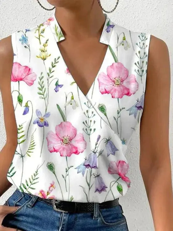 Fashion V-neck-חולצה