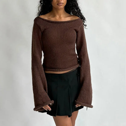 Elmer סוודר יין כתף חשופה